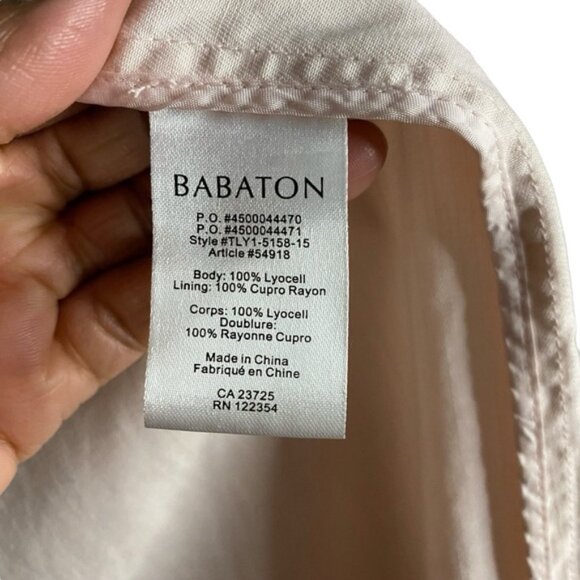 Aritzia Babaton Women's Lawson Light Pink Trench Coat - Picture 7 of 10